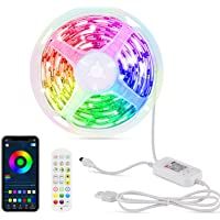 Los mejores  - Luces LED 6M- OMERIL Tira LED 144 LEDs de 213 Modos de Iluminación con Control Bluetooth APP y Mando- Luces LED…